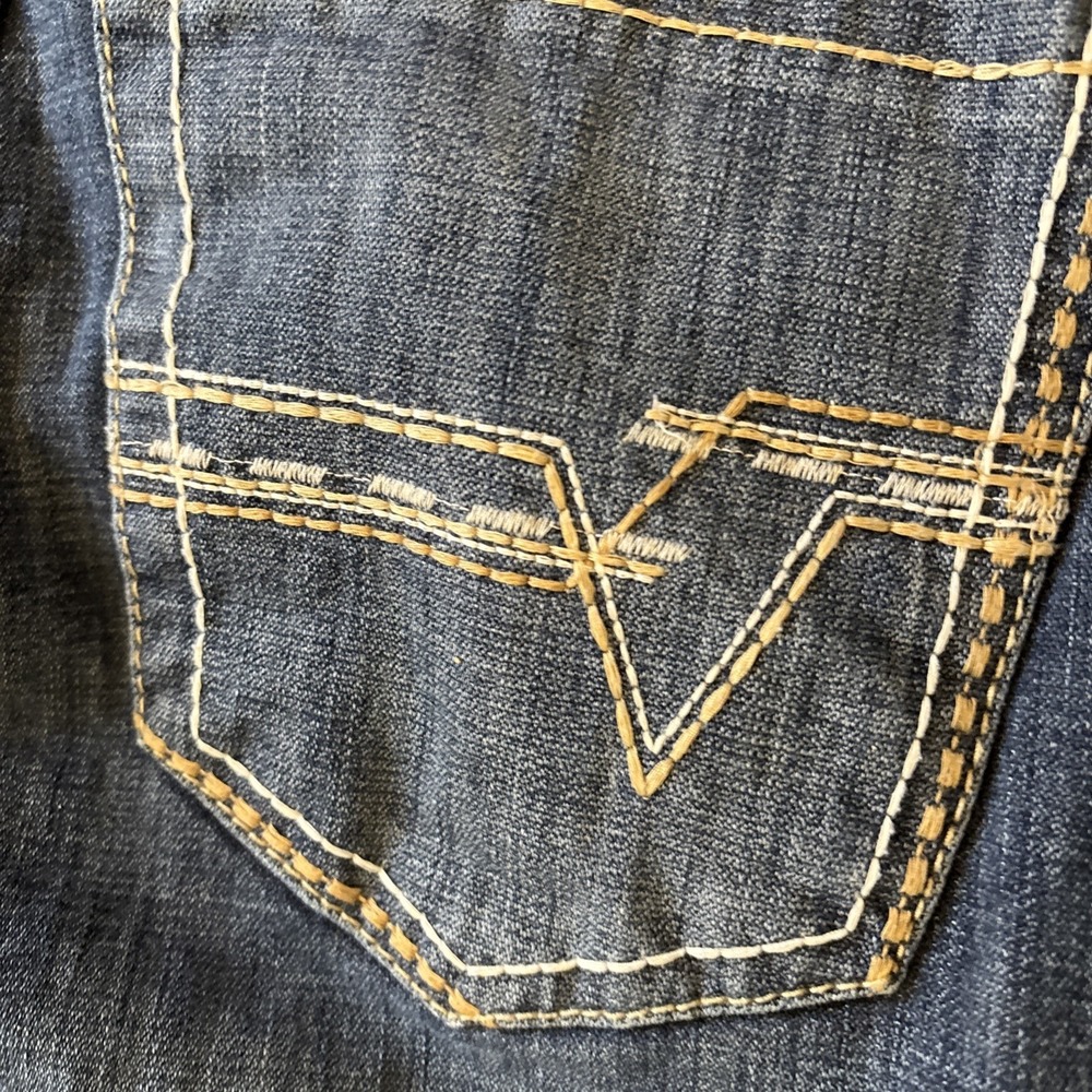 Cinch Men's Ian White Label Relaxed Fit 31 Distressed Med Wash 32x28 hemmed - Picture 10 of 10